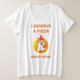 Ich verdiene gerade einen Pizzaslogan mit wütender Große Größe T-Shirt