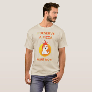 Ich verdiene gerade einen Pizzaslogan mit wütender T-Shirt
