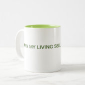Ich verdiene meinen Lebensunterhalt beim Verkaufen Zweifarbige Tasse (Vorderseite Links)
