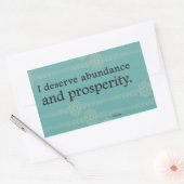 Ich verdiene Wohlstand und reichliche Bekenntnisse Rechteckiger Aufkleber (Umschlag)