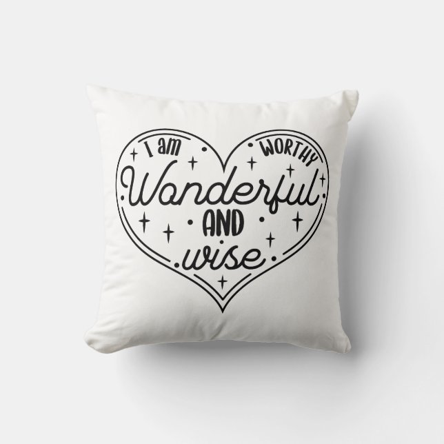 Ich verdiene wunderbar und weise kissen (Vorderseite)