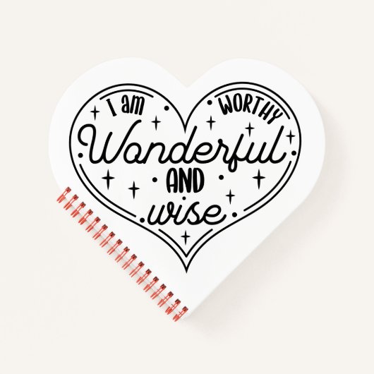 Ich verdiene wunderbar und weise notizblock (Vorderseite)