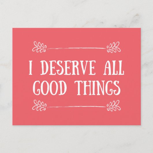 ICH VERDIENT ALLES POSTKARTE (Vorderseite)