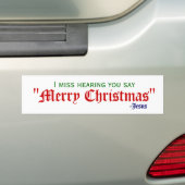 Ich verfehle frohe Weihnachten Autoaufkleber (Auf Auto)