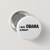 Ich verfehle Obama bereits! Button (Vorne & Hinten)