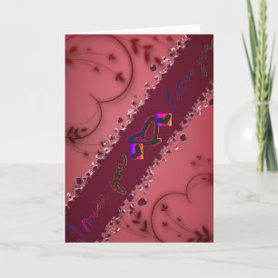 Ich verfehle Sie i-Liebe Sie Gruß-Karte für Feiertagskarte