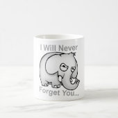Ich vergesse Sie nie… Elefant Kaffeetasse (Mittel)