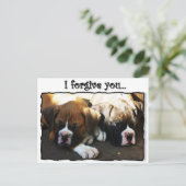 Ich vergib dir Boxerwelpen Postkarte (Stehend Vorderseite)
