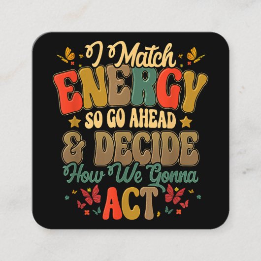 Ich vergleiche Energie und entscheide, wie wir kri Quadratische Visitenkarte (Vorderseite)