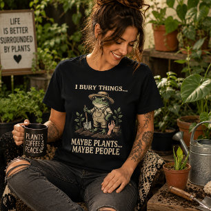 Ich vergrabe Dinge, vielleicht Pflanzen.... Vielle Tri-Blend Shirt