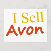 Ich verkaufe Avon White Background Postkarte (Vorderseite)