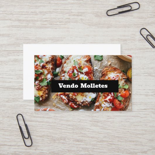 Ich verkaufe Brötchen Visitenkarte (Vorderseite/Rückseite Beispiel)