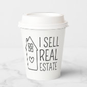 Ich verkaufe echtes Anwesen Pappbecher (Vorderseite)