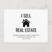 Ich verkaufe echtes Anwesen Postkarte (Vorderseite)