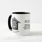 ICH VERKAUFE IMMOBILIEN ANWESEN Agent Realtor Tasse (Vorderseite Links)