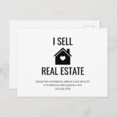 Ich verkaufe Real Anwesen House Herz Marketing Rea Postkarte (Vorne/Hinten)