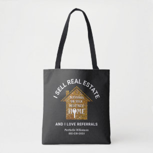 Ich verkaufe Real Anwesen Liebe Referals Realtor Tasche