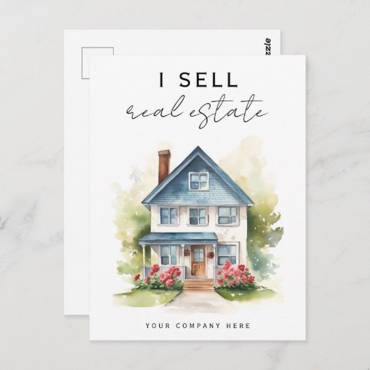 Ich verkaufe Real Anwesen Marketing Postkarte (Vorne/Hinten)
