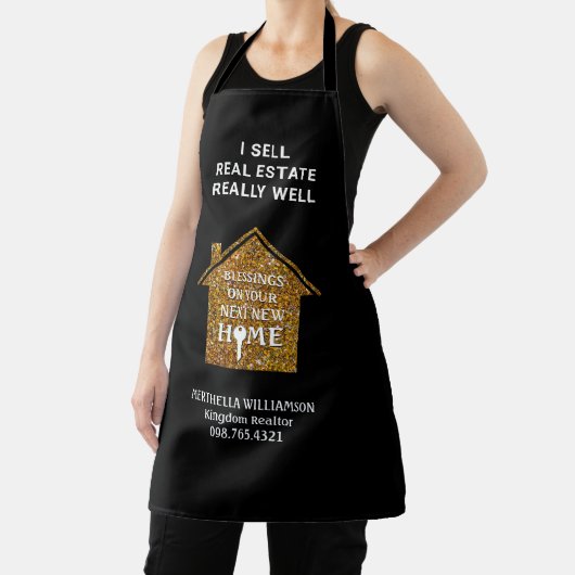 Ich VERKAUFE REAL ANWESEN Stilvolle Glitzer Realto Schürze (InSitu)