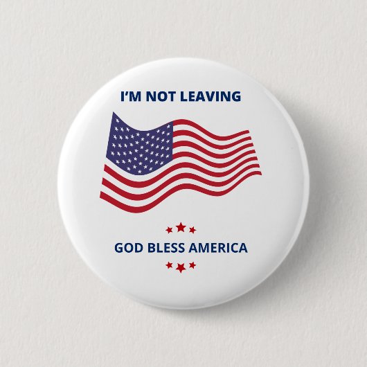 Ich verlasse Gott segne Amerika Button USA (Vorderseite)