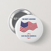 Ich verlasse Gott segne Amerika Button USA (Vorne & Hinten)