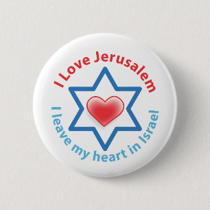 Ich verlasse mein Herz in Israel - i-Liebe Button