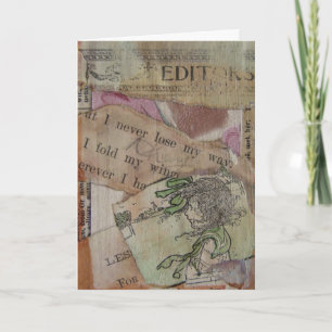 Ich verliere nie meinen Weg Mixed Media Collage Karte