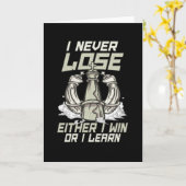 Ich verliere nie Schach, das ich gewinne oder lern Karte (Gelbe Blume)