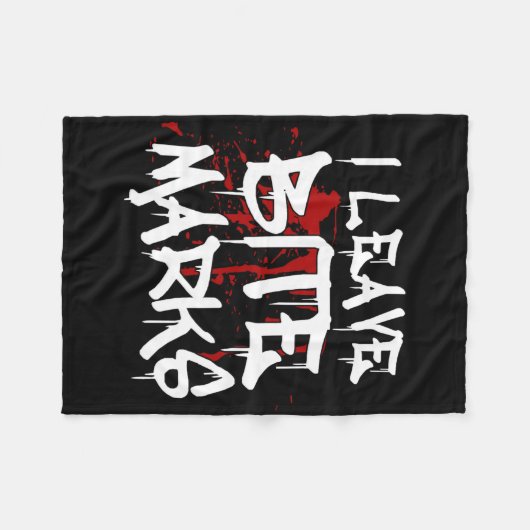 Ich Verließ Bite Marks Fun Halloween Vampire Blood Fleecedecke (Vorderseite (Horizontal))