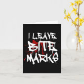 Ich Verließ Bite Marks Fun Halloween Vampire Blood Karte (Gelbe Blume)