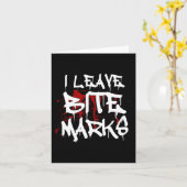 Ich Verließ Bite Marks Fun Halloween Vampire Blood Karte (Gelbe Blume)