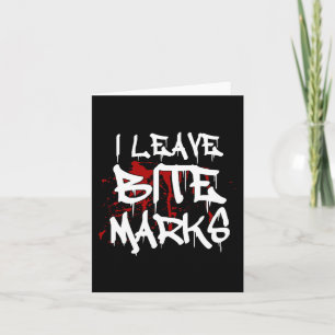 Ich Verließ Bite Marks Fun Halloween Vampire Blood Karte