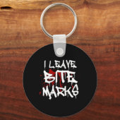 Ich Verließ Bite Marks Fun Halloween Vampire Blood Schlüsselanhänger (Vorderseite)