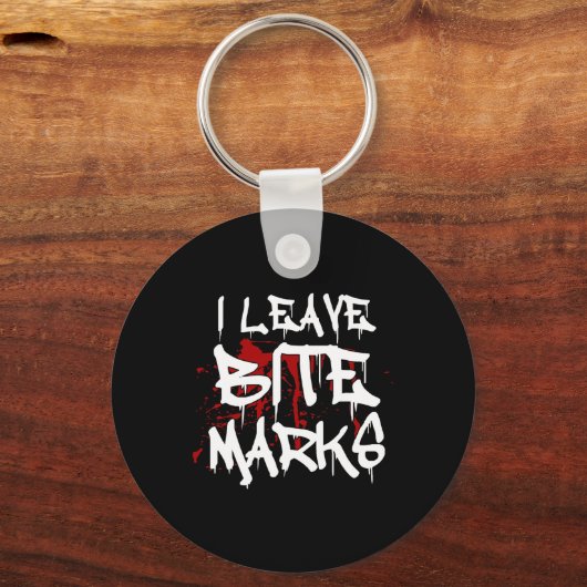 Ich Verließ Bite Marks Fun Halloween Vampire Blood Schlüsselanhänger (Vorderseite)