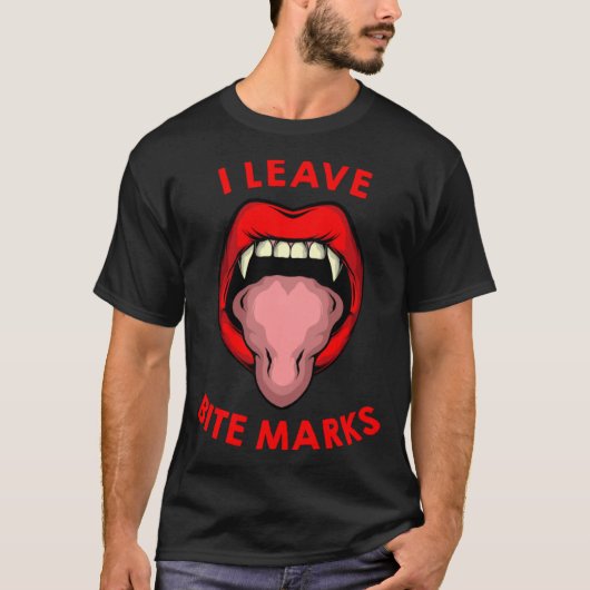 Ich Verließ Bite Marks Vampire Halloween T-Shirt (Vorderseite)