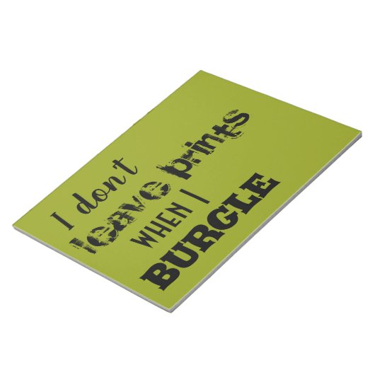 Ich verließ keine Drucke, wenn ich weine - schwarz Notizblock (angewinkelt)