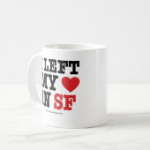 Ich verließ mein Herz Kaffeetasse (Vorderseite Links)