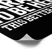 Ich Verließ meine Garage, hier zu sein, dieses bes Poster (Ecke)