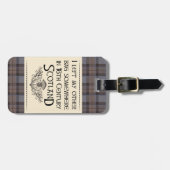 Ich verließ meine Tasche in Schottland Gepäckanhänger (Vorderseite horizontal)