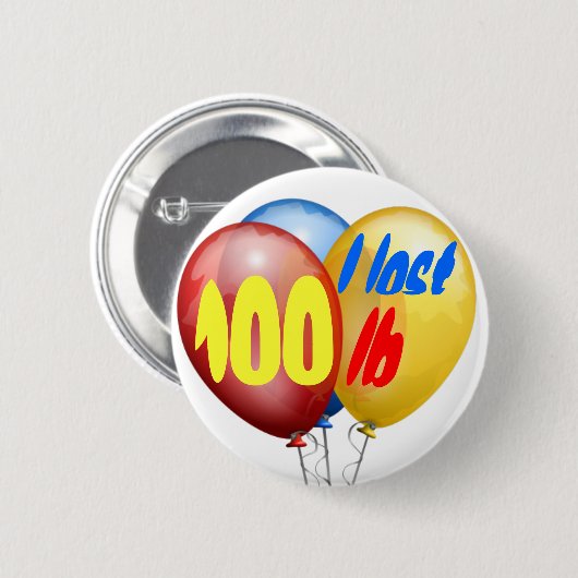 Ich verlor 100 Pfund Button (Vorne & Hinten)
