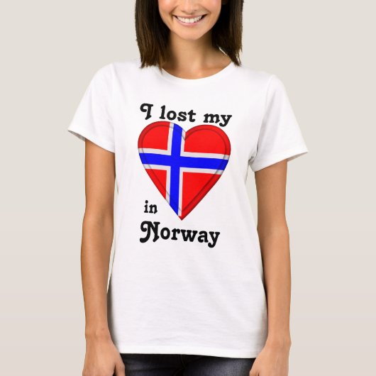 Ich verlor mein Herz in Norwegen T-Shirt (Vorderseite)