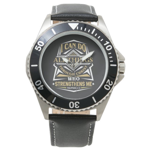 Ich vermag alles durch Christus Armbanduhr (Vorderseite)