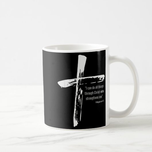 Ich vermag alles durch Christus, der mich stärkt Kaffeetasse (Rechts)