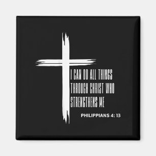Ich vermag alles durch Christus, der mich stärkt Magnet