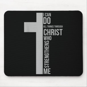 Ich vermag alles durch Christus, der mich stärkt Mousepad