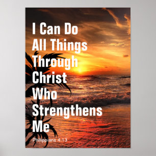 Ich vermag alles durch Christus, der mich stärkt Poster