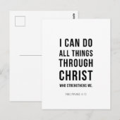 Ich vermag alles Philipper 4:13 Postkarte (Vorne/Hinten)