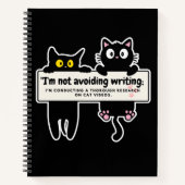 Ich vermeide es nicht zu schreiben: Schriftsteller Notizblock (Vorderseite)