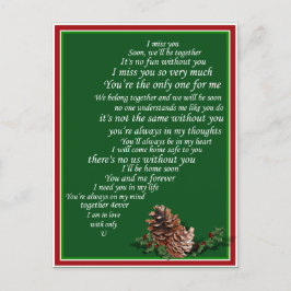 Ich vermisse auch deinen Text in der Weihnachtszei Feiertagspostkarte