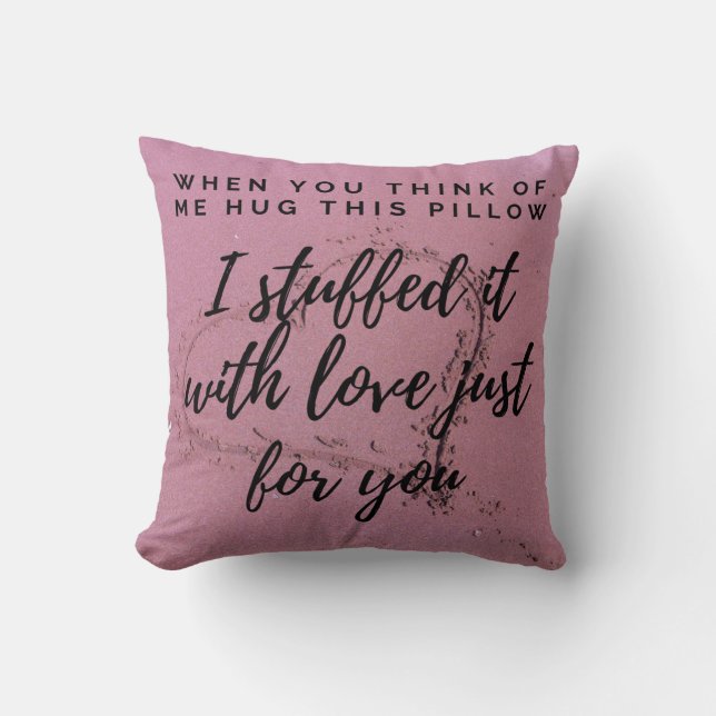 Ich vermisse, dass du mich umarmst kissen (Vorderseite)